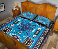 Light Blue Native American Quilt Bed Set LT10 - Wonder Print Shop