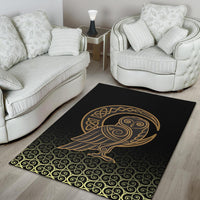 Viking Area Rug Owl Celtic On Triskels Background RLT12 - Wonder Print Shop