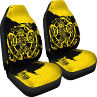 Viking Car Seat Cover, Loki Bound Triskele Rune Gold RLT12 - Wonder Print Shop