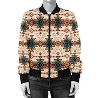 Retro Color Tribal Women's Bomber Jacket LT10 - Wonder Print Shop
