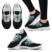 Viking Sneakers, Fenrir Raven and Vegvisir Tattoo Cyan RLT12 - Wonder Print Shop