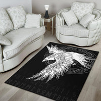 Viking Area Rug Mystical Raven Tattoo Special RLT12 - Wonder Print Shop