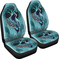 Native American Indian Wolf 3D Car Seat Covers LT10 - Wonder Print Shop