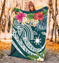 the-philippines-premium-blanket-summer-plumeria-turquoise