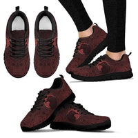 Viking Sneakers, Ethnic Odin Raven Red RLT12 - Wonder Print Shop