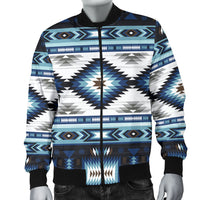 Blue Colors Pattern Men's Bomber Jacket LT10 - Wonder Print Shop
