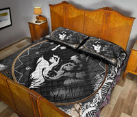 Black Wolf Dreamcatcher Native American Quilt Bed Set LT10 - Wonder Print Shop
