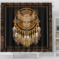 golden-owl-dreamcatcher-native-american-shower-curtain