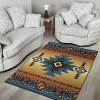 Southwest Blue Symbol Native American Area Rug LT10 - Wonder Print Shop