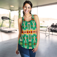 Green Tribe Design Native American Women Racerback Tank LT10 - Wonder Print Shop