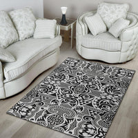 Polynesian Gray Area Rug - Wonder Print Shop