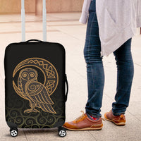 Viking Luggage Covers Owl Celtic On Triskels Background RLT12 - Wonder Print Shop