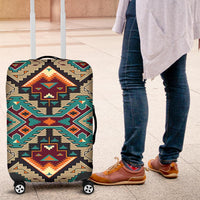 Tribe Blue Pattern Native American Luggage Covers LT10 - Wonder Print Shop