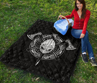 Viking Helmet Crossed Premium Quilt RLT12 - Wonder Print Shop