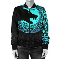 Viking Women's Bomber Jacket - Fenrir Norse Wolf RLT12 - Wonder Print Shop