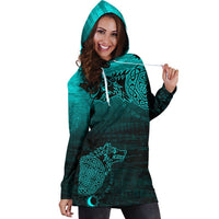Viking Women's Hoodie Dress, Skoll and Hati RLT12 - Wonder Print Shop