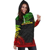 Cook Islands Women's Hoodie Dress - Polynesian Reggae Chief - Wonder Print Shop