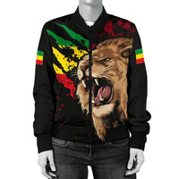 Ethiopia Bomber Jacket, Ethiopia Rasta Lion Judah Flag - Wonder Print Shop