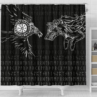 viking-shower-curtain-raven-and-wolf-special-tattoo