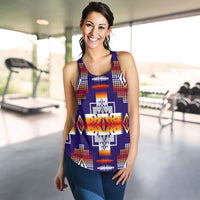 Purple Pattern Native American Women Racerback Tank LT10 - Wonder Print Shop
