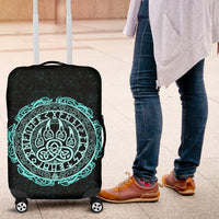 Viking Luggage Covers - Viking Bear Claws Cyan Tattoo RLT12 - Wonder Print Shop