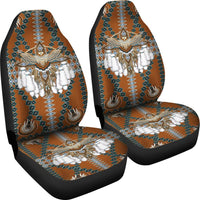Snow Owl Symbol Native American Pride Car Seat Covers LT10 - Wonder Print Shop