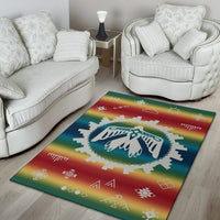 Thunderbird Rainbow Native American Design Area Rug LT10 - Wonder Print Shop