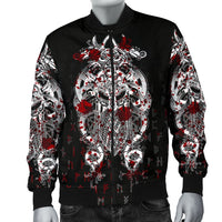 Viking Tyr Tattoo Blood Men's Bomber Jacket RLT12 - Wonder Print Shop