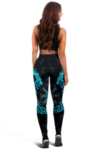 Viking Leggings, Aegishjalmur Helm Of Awe Blue Edition RLT12 - Wonder Print Shop