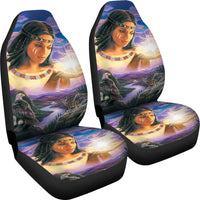 Girl and Animals Car Seat Covers LT10 - Wonder Print Shop