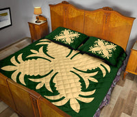 Hawaiian Quilt Bed Set Royal Pattern - Green - A2 Style - Wonder Print Shop