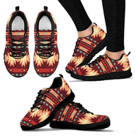 Native American Red Ethnic Pattern Sneakers LT10 - Wonder Print Shop