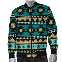 Green Ethnic Aztec Men's Bomber Jacket LT10 - Wonder Print Shop