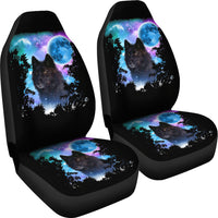 Wolf MidNight Forest Car Seat Covers LT10 - Wonder Print Shop