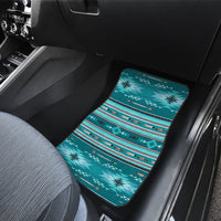 Native American Blue Light Pattern Front and Back Car Mats Set Of 4 LT10 - Wonder Print Shop