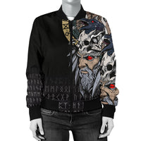Viking Odin Raven Women's Bomber Jacket RLT12 - Wonder Print Shop