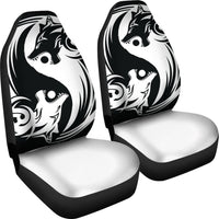 Viking Car Seat Cover Ying Yang Wolf RLT12 - Wonder Print Shop