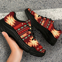 native-american-red-ethnic-pattern-chunky-sneakers