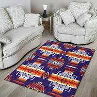 Purple Tribes Pattern Native American Area Rug LT10 - Wonder Print Shop