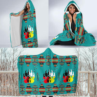 native-american-bear-foot-pattern-turquoise-hooded-blanket