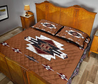 Brown Pattern Native American Quilt Bed Set LT10 - Wonder Print Shop