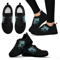 Viking Sneakers, Fenrir Raven and Vegvisir Tattoo Cyan RLT12 - Wonder Print Shop