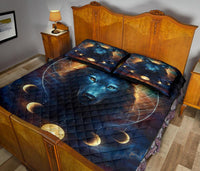 Moon Eclipse and Wolf Native American Quilt Bed Set LT10 - Wonder Print Shop