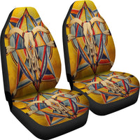 Bison Yellow Native American Car Seat Covers LT10 - Wonder Print Shop