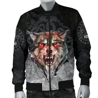 Viking Men's Bomber Jacket - Fenrir Norse Wolf RLT12 - Wonder Print Shop