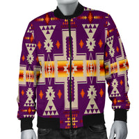 Purple Tribe Design Native American Men's Bomber Jacket LT10 - Wonder Print Shop