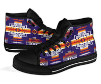 purple-tribal-native-american-high-top-shoes