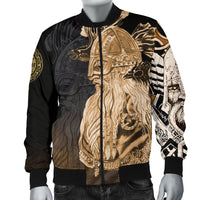 Viking Men's Bomber Jacket - Odin Raven Viking Gold RLT12 - Wonder Print Shop