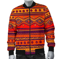 Pattern Color Orange Men's Bomber Jacket LT10 - Wonder Print Shop