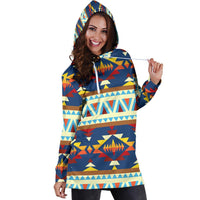 Pattern Geometric Native American Hoodie Dress LT10 - Wonder Print Shop